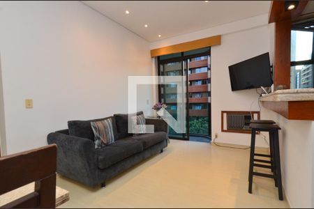 Sala de estar de apartamento para alugar com 1 quarto, 44m² em Savassi, Belo Horizonte