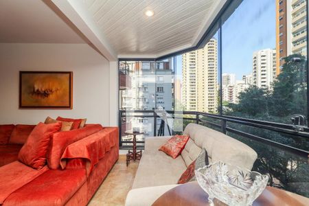 Varanda da Sala de apartamento à venda com 3 quartos, 125m² em Real Parque, São Paulo