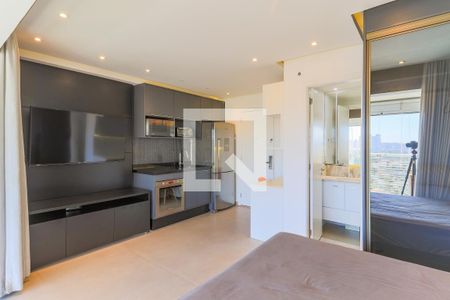 Sala/Quarto de apartamento à venda com 1 quarto, 33m² em Brooklin Paulista, São Paulo