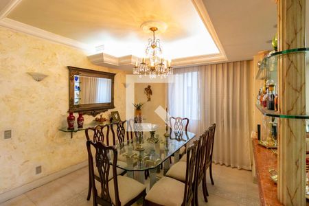 Sala de jantar  de apartamento à venda com 4 quartos, 145m² em Santo Antônio, Belo Horizonte
