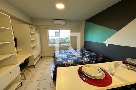 Sala - Dormitório de apartamento para alugar com 1 quarto, 22m² em Iguatemi, Ribeirão Preto