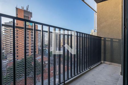 Studio - Varanda de kitnet/studio para alugar com 1 quarto, 25m² em Pinheiros, São Paulo