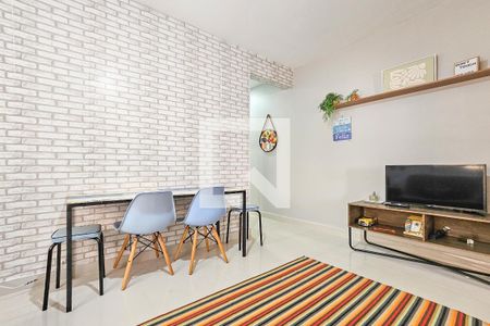 Sala de apartamento para alugar com 1 quarto, 60m² em Jardim Las Palmas, Guarujá
