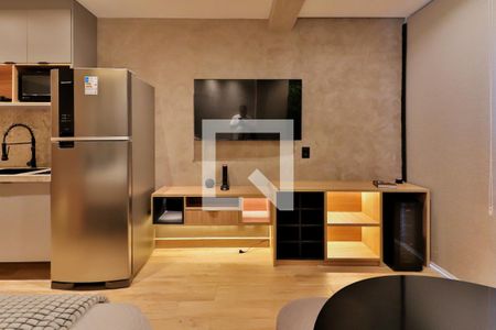 Studio - Cozinha e Quarto de kitnet/studio para alugar com 1 quarto, 31m² em Butantã, São Paulo