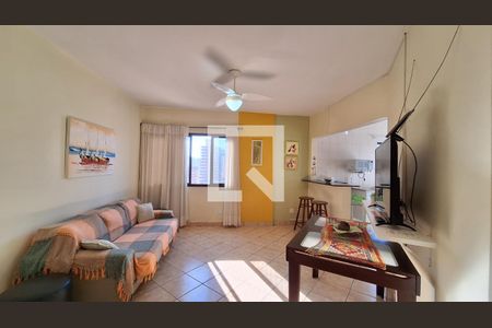 Sala de apartamento para alugar com 1 quarto, 49m² em Guilhermina, Praia Grande