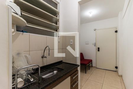Cozinha de kitnet/studio à venda com 1 quarto, 28m² em República, São Paulo