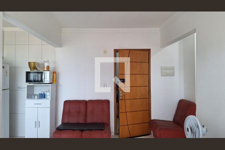 Sala de apartamento para alugar com 1 quarto, 41m² em Maracanã, Praia Grande
