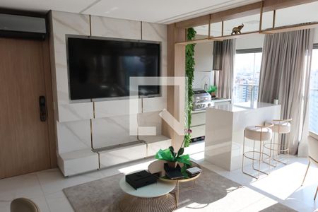 Sala de apartamento à venda com 1 quarto, 74m² em Indianópolis, São Paulo