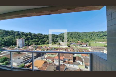 Sala vista de apartamento para alugar com 2 quartos, 65m² em Canto do Forte , Praia Grande