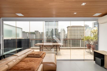 Sala de apartamento à venda com 1 quarto, 77m² em Vila Olímpia, São Paulo