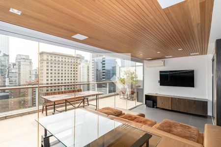 Sala de apartamento à venda com 1 quarto, 77m² em Vila Olímpia, São Paulo