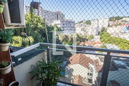 Sala vista da varanda de apartamento à venda com 3 quartos, 103m² em Laranjeiras, Rio de Janeiro