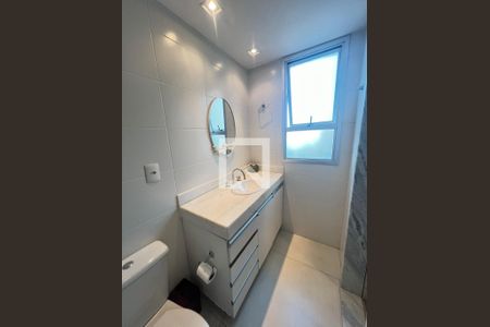 Banheiro da Suíte de apartamento à venda com 3 quartos, 86m² em Vila da Serra, Nova Lima