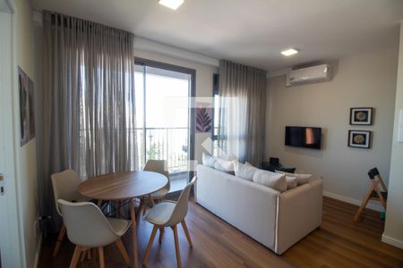 Sala de apartamento à venda com 1 quarto, 37m² em Santo Amaro, São Paulo