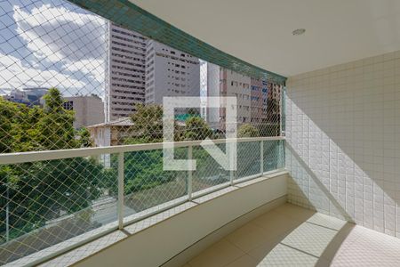 Varanda da Sala de apartamento à venda com 4 quartos, 130m² em Funcionários, Belo Horizonte