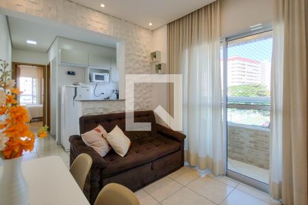 Sala de apartamento para alugar com 1 quarto, 36m² em Aviação, Praia Grande