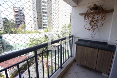 Varanda da Sala de apartamento para alugar com 2 quartos, 51m² em Vila Andrade, São Paulo