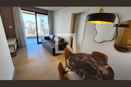 Sala de apartamento para alugar com 1 quarto, 98m² em Boqueirão, Santos