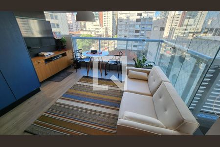 Sala de apartamento para alugar com 1 quarto, 60m² em Pompéia, Santos