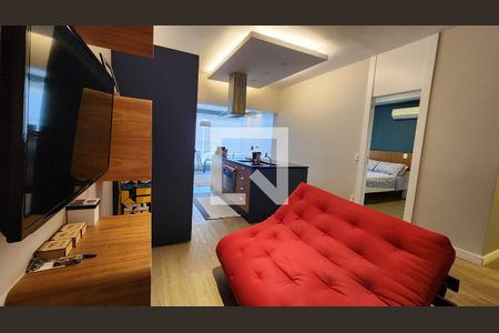 Sala 2 de apartamento para alugar com 1 quarto, 60m² em Pompéia, Santos