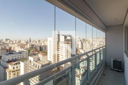 Varanda da Sala de apartamento para alugar com 1 quarto, 40m² em Santa Efigênia, São Paulo