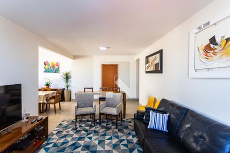 Sala de apartamento à venda com 4 quartos, 126m² em Colégio Batista, Belo Horizonte