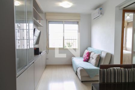 Sala de apartamento à venda com 1 quarto, 48m² em Cristal, Porto Alegre