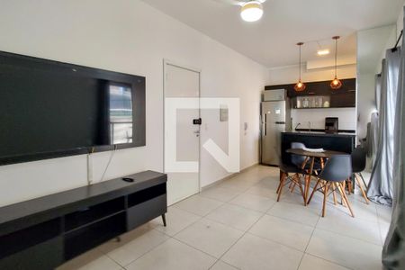 Sala de apartamento para alugar com 1 quarto, 55m² em Cidade Ocian, Praia Grande