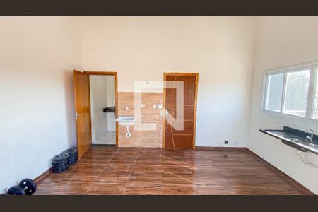 Sala - Cozinha - Suite de apartamento para alugar com 1 quarto, 50m² em Vila Bela Vista, Santo André
