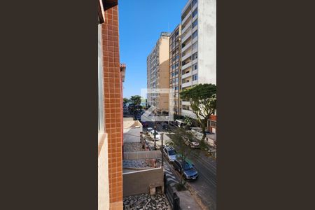 Vista da Sala de apartamento para alugar com 3 quartos, 87m² em Embaré, Santos