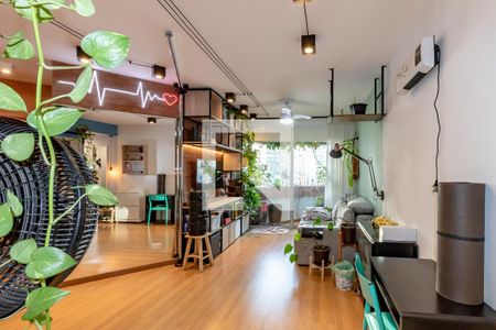 Sala de apartamento para alugar com 2 quartos, 64m² em Indianópolis, São Paulo