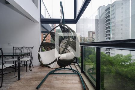 Varanda da Sala de apartamento para alugar com 2 quartos, 90m² em Vila Andrade, São Paulo