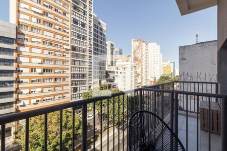 Varanda da Sala de apartamento para alugar com 1 quarto, 36m² em Consolação, São Paulo
