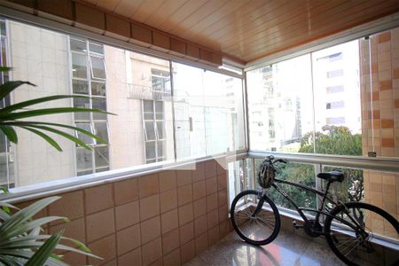 Varanda da Sala de apartamento à venda com 3 quartos, 152m² em Lourdes, Belo Horizonte