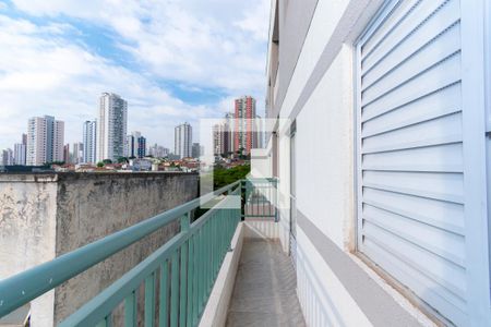 Varanda da Sala de apartamento à venda com 1 quarto, 27m² em Vila Bertioga, São Paulo