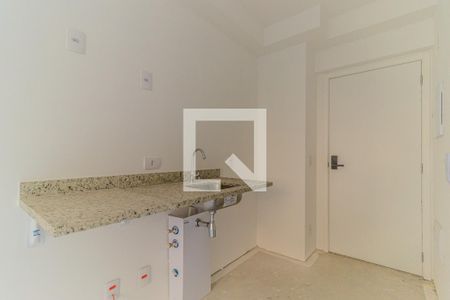 Cozinha de kitnet/studio à venda com 1 quarto, 17m² em Santa Efigênia, São Paulo