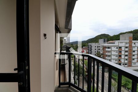 Varanda da Sala de apartamento para alugar com 3 quartos, 98m² em Jardim Asturias, Guarujá