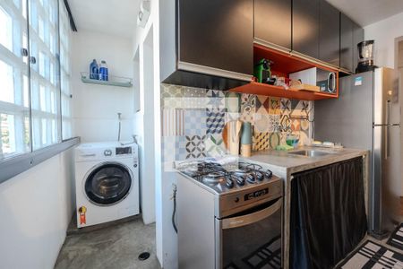 Cozinha de apartamento à venda com 1 quarto, 48m² em Bela Vista, São Paulo