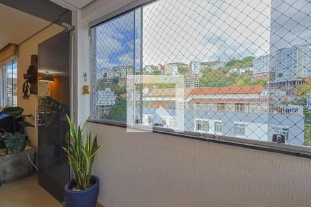 Varanda da Sala de apartamento à venda com 4 quartos, 110m² em São Lucas, Belo Horizonte