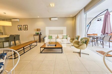 Sala de casa de condomínio para alugar com 4 quartos, 330m² em Jardim Três Marias, Guarujá