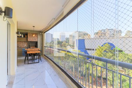 Varanda Gourmet de apartamento para alugar com 4 quartos, 184m² em Santo Amaro, São Paulo