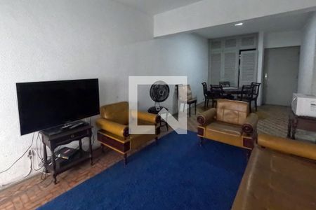 Sala de estar e jantar de apartamento para alugar com 1 quarto, 65m² em Boqueirão, Santos
