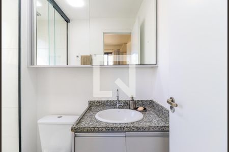 Banheiro da Suíte de apartamento à venda com 1 quarto, 26m² em Campo Belo, São Paulo