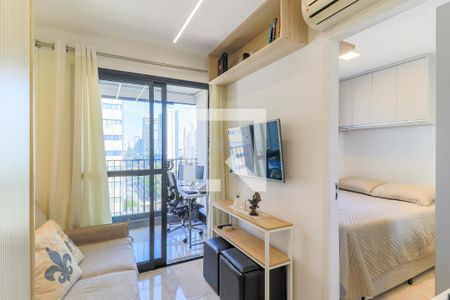 Sala de apartamento à venda com 1 quarto, 26m² em Campo Belo, São Paulo