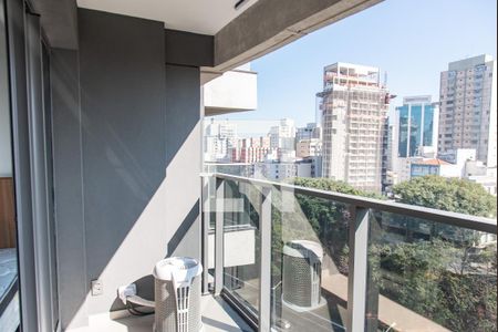 Varanda de kitnet/studio para alugar com 1 quarto, 22m² em Paraíso, São Paulo