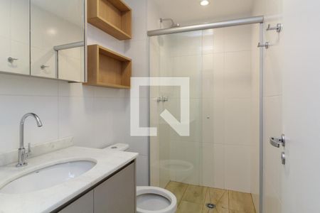 Banheiro de kitnet/studio para alugar com 1 quarto, 26m² em Vila Buarque, São Paulo