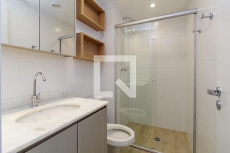 Banheiro de kitnet/studio para alugar com 1 quarto, 26m² em Vila Buarque, São Paulo