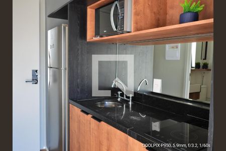 Cozinha de kitnet/studio para alugar com 1 quarto, 21m² em Vila Mariana, São Paulo