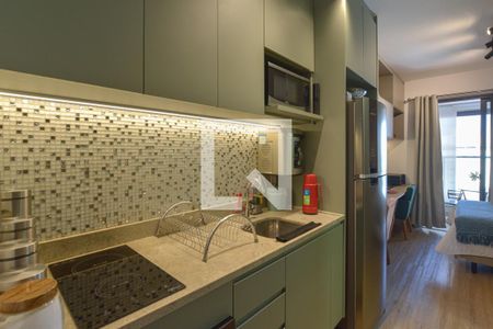 Cozinha  de kitnet/studio para alugar com 1 quarto, 24m² em Vila Mariana, São Paulo