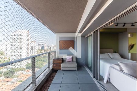 Varanda/Studio de apartamento para alugar com 1 quarto, 43m² em Brooklin Paulista, São Paulo